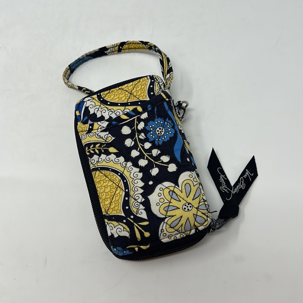 Vera Bradley Blue & Yellow Wristlet Wallet Excellent Condition - Picture 7 of 7